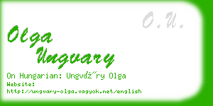 olga ungvary business card